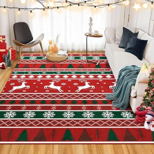GAOMON Rugs for Living Room Christmas Room Decor 6x9 Rug Washable Rugs Non Slip