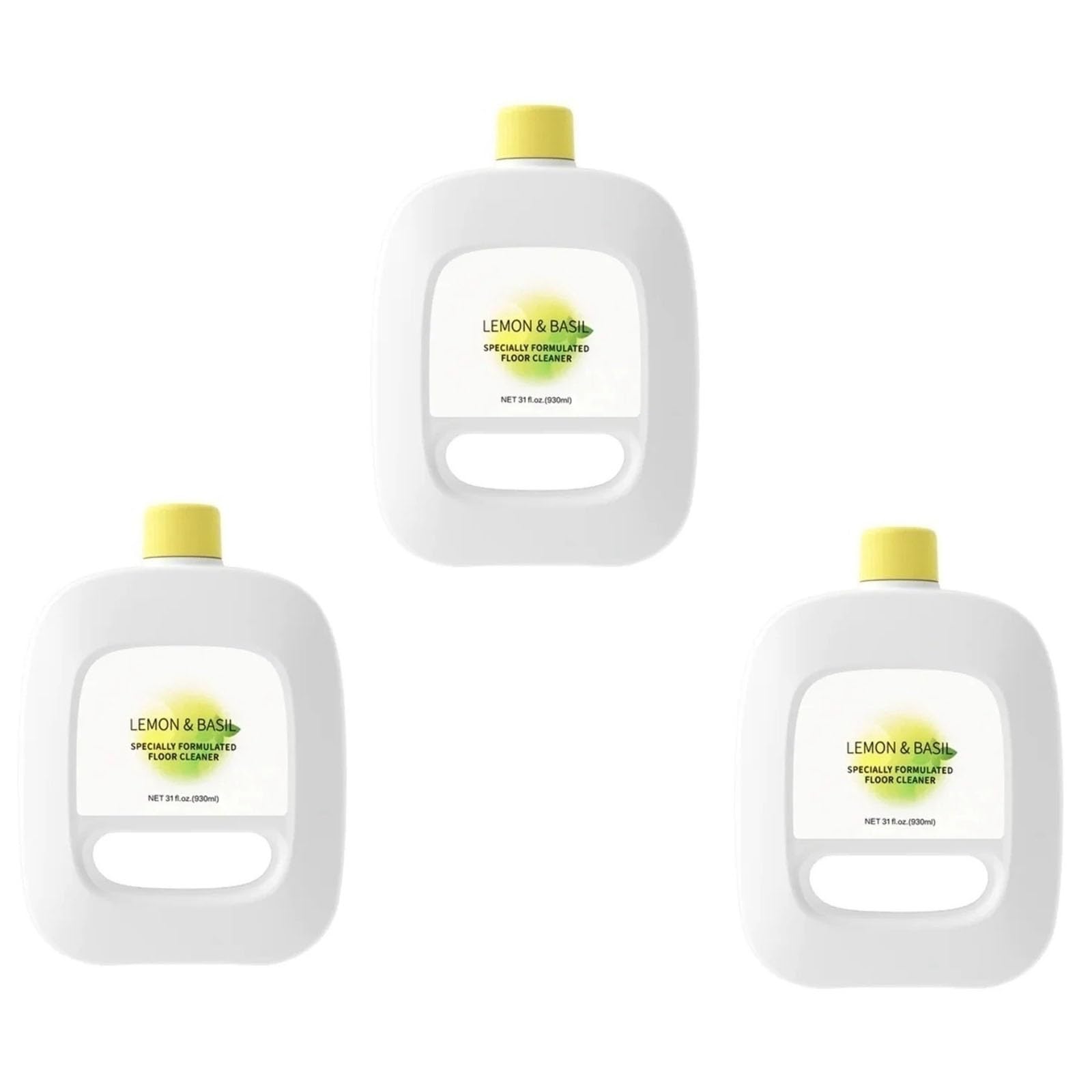 FGFHTFH Multi-surface Floor Cleaning Solution Lemon & Basil Scented 930ml, Compatible With Narwal Freo/Freo X Ultra/ J4/ J3/ J2(3 bottle)