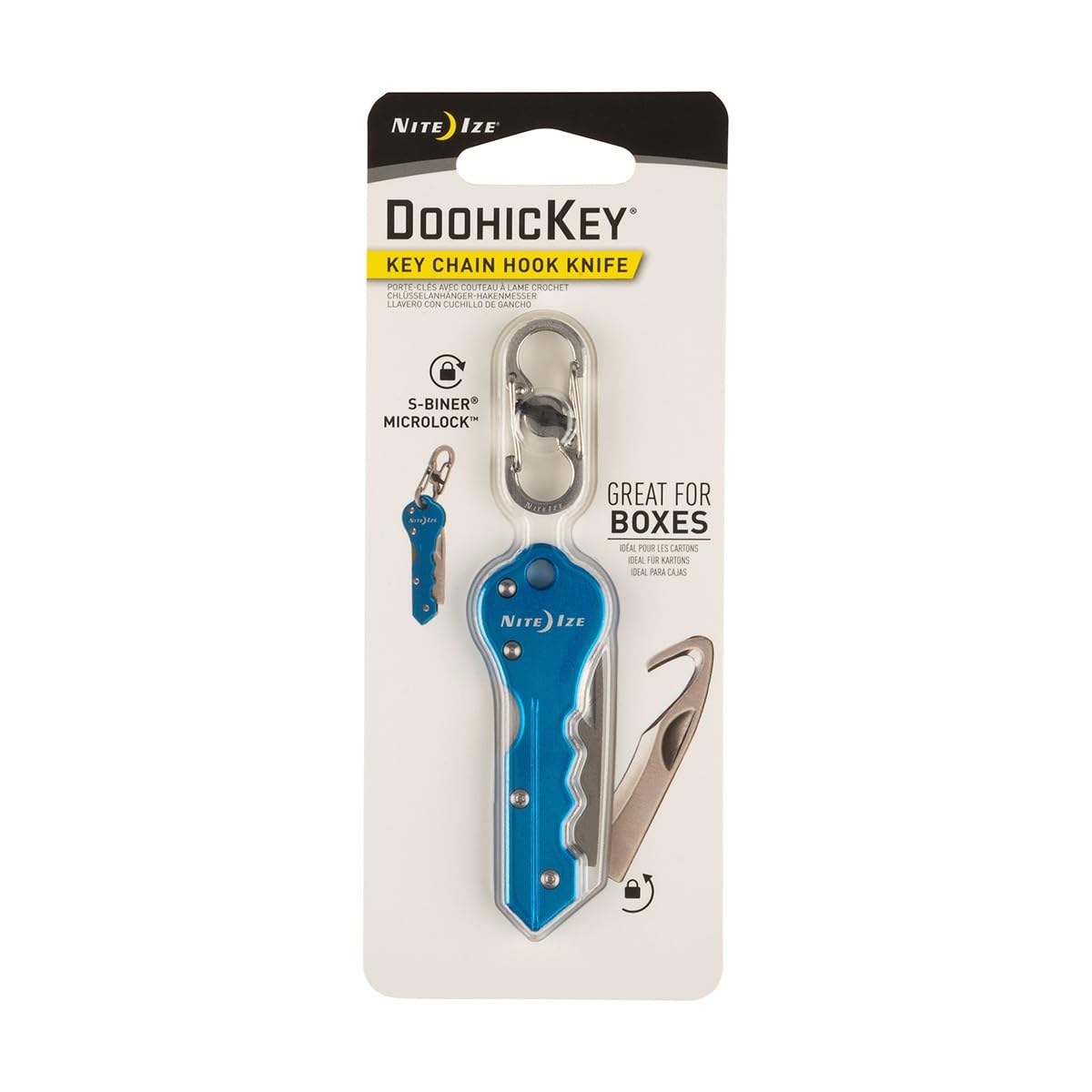 DoohicKey Key Chain Hook Knife, Blue