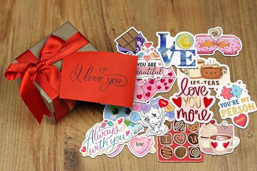 Image of WallDesign Romantic Love Stickers for Couples (32 Pcs) - Cute Daily Love Message Stickers - Couple Gift for Wife, Husband, Girlfriend & Boyfriend - Anniversary, Marriage, Birthday & Everyday Surprise