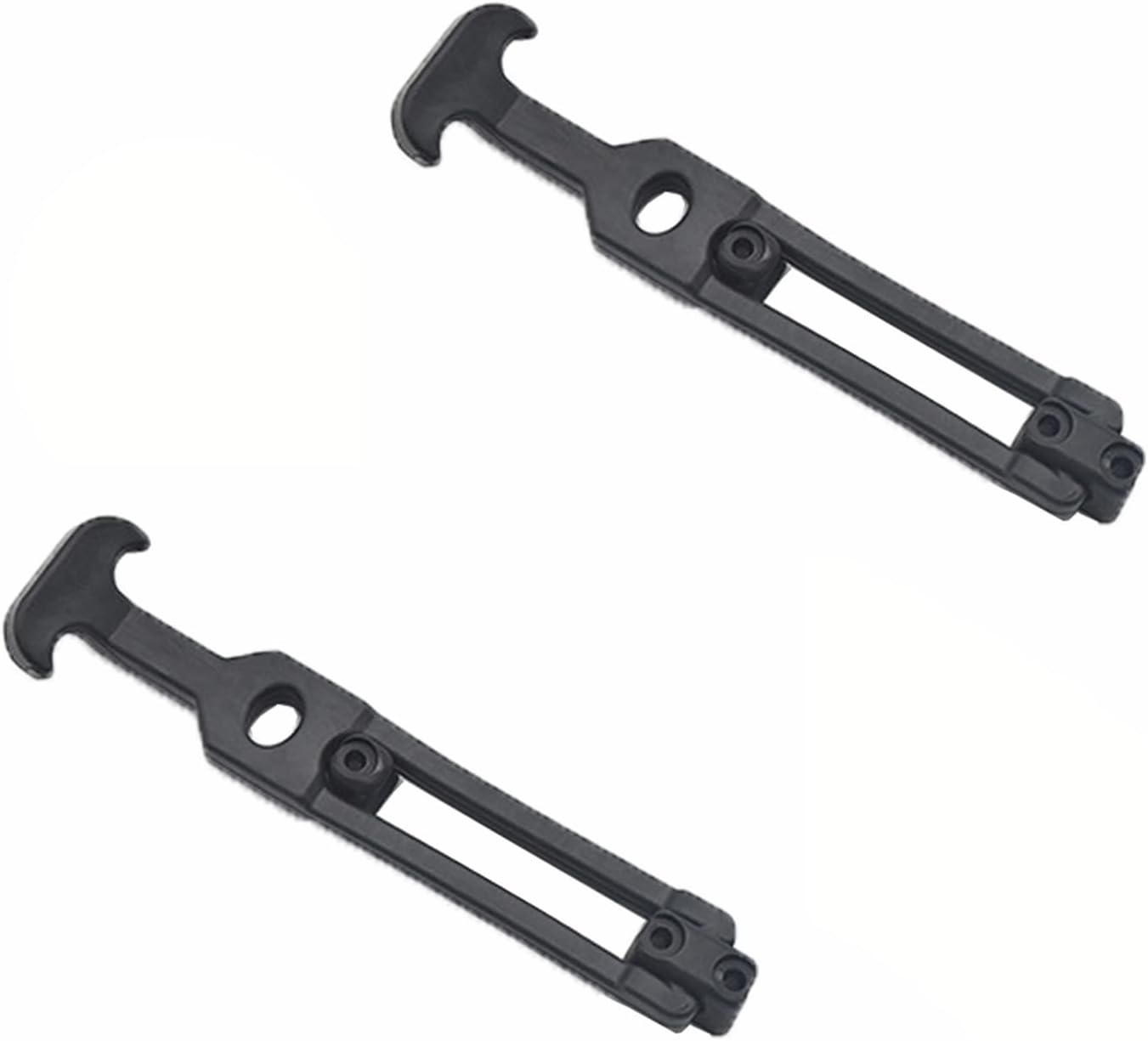 2 Pcs Flexible Rubber Draw Latch, 5# 200mm Elastic T-Bar Lock with Carbon Steel Bracket, Shock Absorbing Hasp Clamp for Vehicle Engine Cover, Storage Container & Plant Equipment