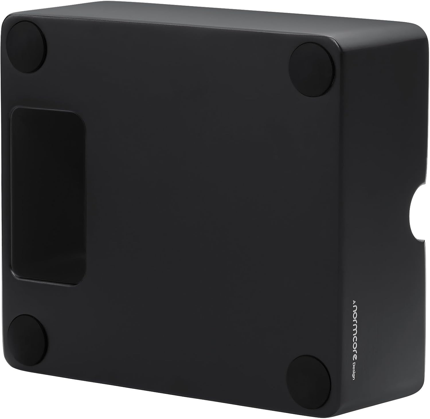 Normcore Compact Espresso Knock Box, Metal Coffee Knock Box, Heavy-Duty Knockbox, Anodized Aluminum, Espresso Accessories for Coffee Grounds, Black