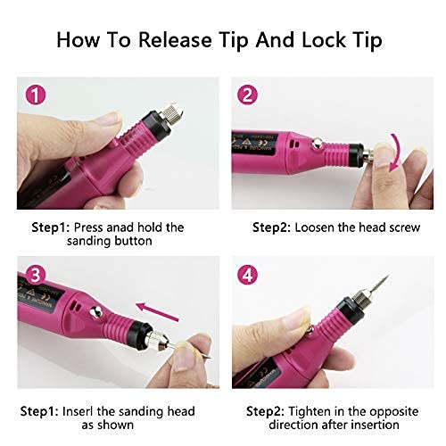 Professional Portable Electric Nail Drill,COMBO Acrylic Nail Kit, Gel Remover Nail Tools,File Finger Toe Care Nail Tips Nail Care, Nail Polishing Machine Pedicure Machine set - Image 4