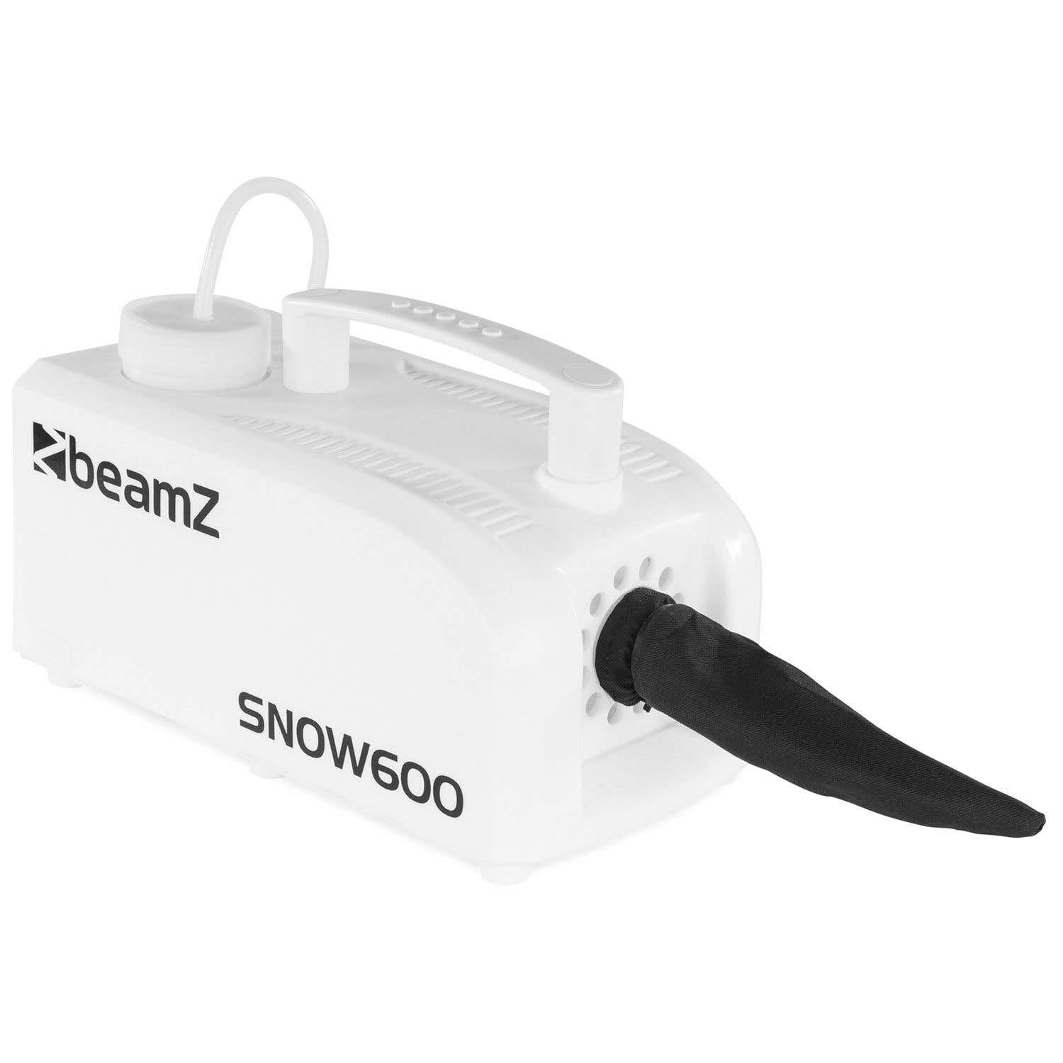 BeamZ SNOW600 Schneemaschine, 600 Watt kleine Schnee Maschine mit Kabelfernbedienung, Snow Machine Mini Schneekanone Garten, Party Gadget, Snow Fall Winter Simulation, für Garten, Events & Hochzeiten