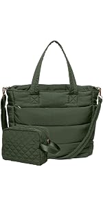 Padded Puffy Tote Bag For Women – Quilted Lattice Handbag, Large Soft Shoulder Bag For Winter & Daily Use - View #4