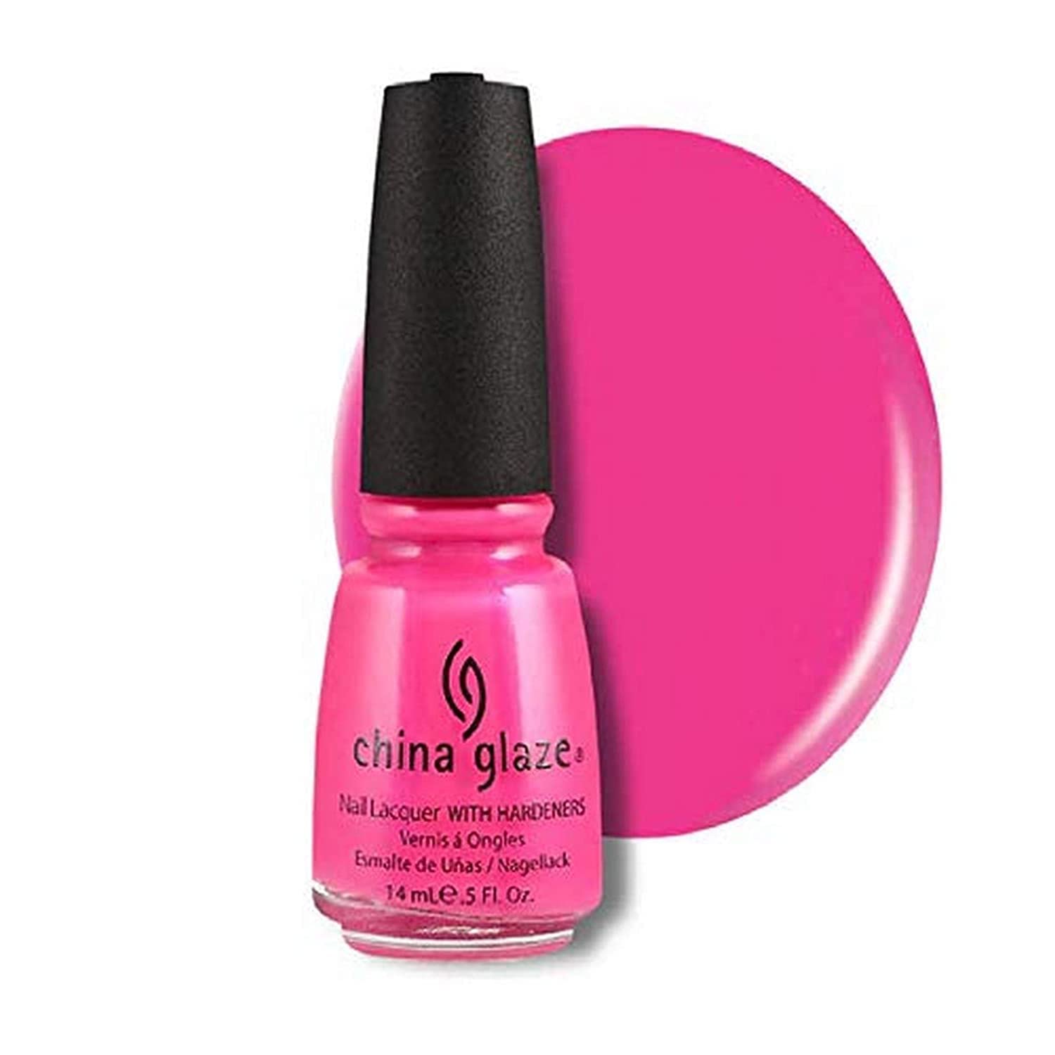China Glaze Nail Lacquer With Hardeners - 14 Ml, Pink Voltage Neon, 0.5 fl oz