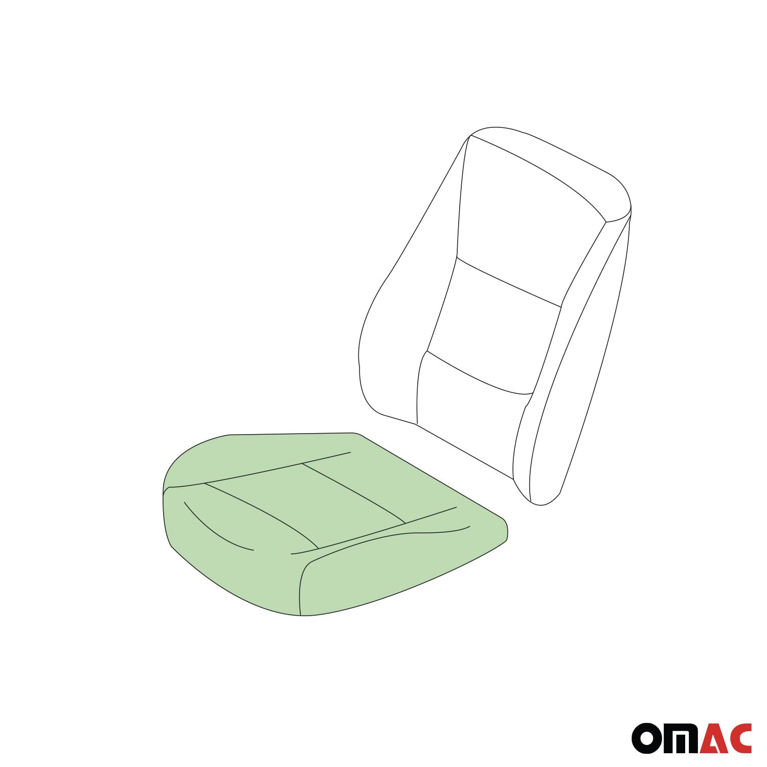 OMAC Sitzpolster para Opel Vivaro A 2001-2014 - Izquierdo o Derecho passend - Ersatz Fur Originalschaum Sitzflache - 1 Pieza