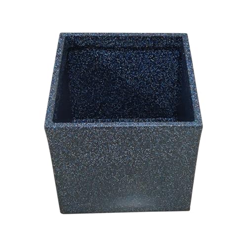 Image of Harshdeep Roto Pots - Quebec Square - Highly Durable, Lightweight UV Protected Planter for Indoor Outdoor Home Balcony Garden Decor, Stone Finish (Midnight Stone, Medium)