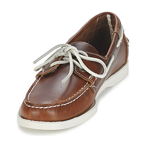 Image of Sebago Men's Docksides Portland Waxed Boat Shoes, Brown (Brown 900), 8.5 UK (43 EU)