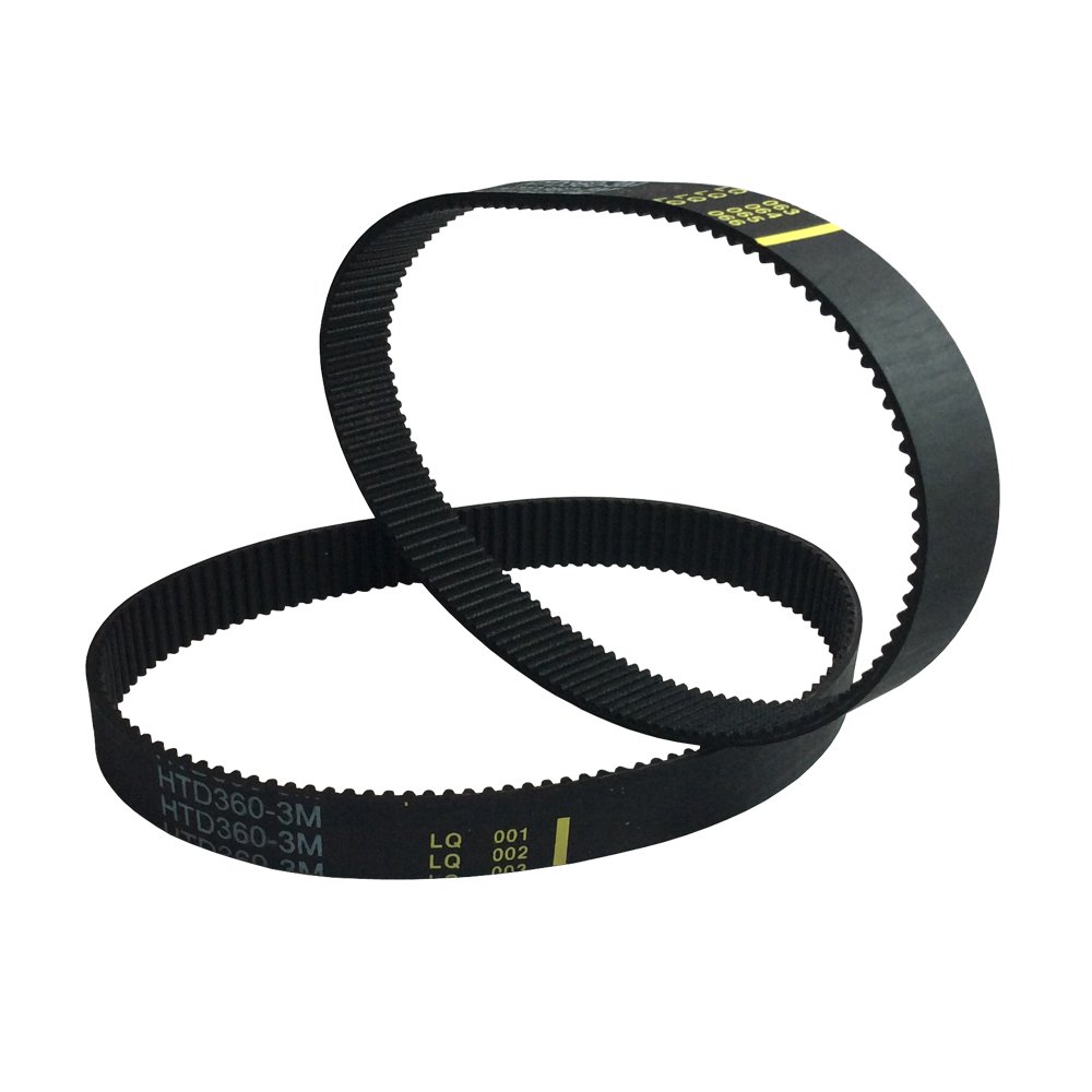 BEMONOC Pack of 2pcs HTD 3M Synchronous Rubber Belt Length 360mm Teeth 120 Width 6mm Arc Teeth Belt for 3M Timing Belt Pulley Width 7mm