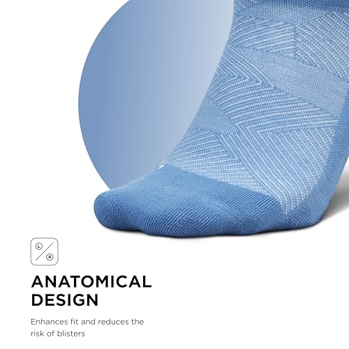 Image of Feetures Elite Light Cushion Mini Crew Sock - Sport Sock with Targeted Compression - Medium, 2022 USA (1 Pair)
