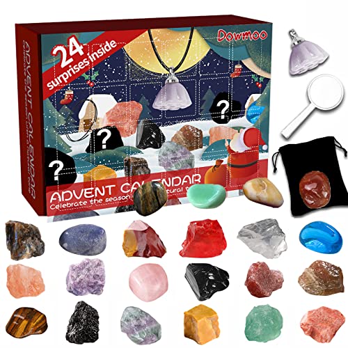 Vinclus 2022 Kristall Adventskalender für Kinder. 24 Tage Adventskalender Countdown. Natürliche Mineralien und Edelsteine, das Perfekte Geschenk für Jungen und Mädchen Cover