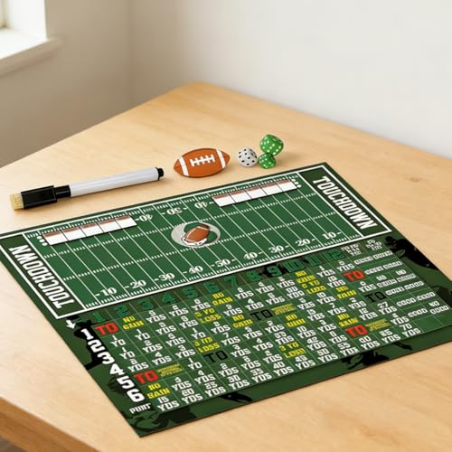Juego Dados Fútbol, Football Dice Game, con 3 Dados E Marcador, Juego de Mesa de Fútbol Americano, Family Board Dice Game Set, Football Board Game, para Noches en Familia, Rompehielos y Fiesta