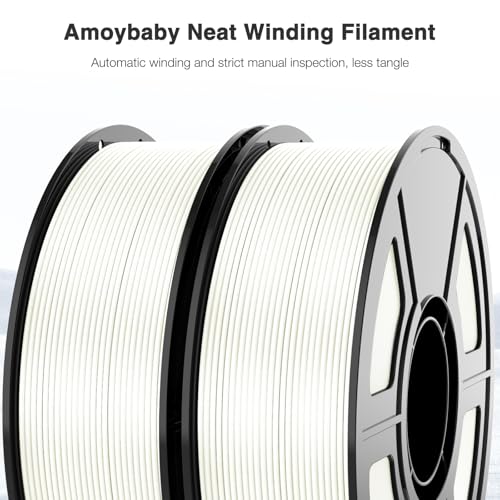 Image of White Silk PLA Filament Bundle 1.75mm 3D Printer Filament, 2kg Spool (4.4lbs), Dimensional Accuracy + /- 0.03 mm, Fit Most FDM 3D Printer (Silk White 2-Pack)