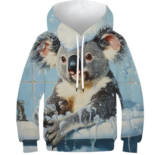 Sweat à capuche koala pour enfant ado style sport de 11 à 13 ans