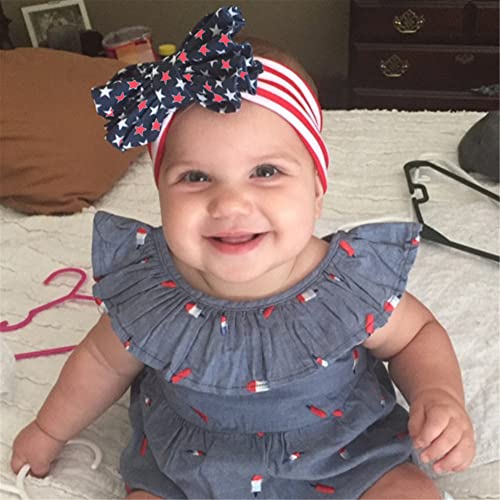 Infant baby 4th of July Headbands Flag Day Headband Bowknot Baby Headband for baby.(F95-Type B)4