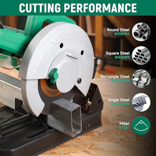 Hoteche 7-Inch Metal Cutting Chop Saw 1500W Heavy-Duty Electric Cut Off Machine With Saw Blade thumb #3