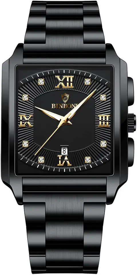 Genérico Relógio de Pulso Masculino Aço Inoxidável Movimento De Quartzo à Prova D'água Moda Luxo Negócios Mostrador De Data e Luminoso Masculinos Relógios