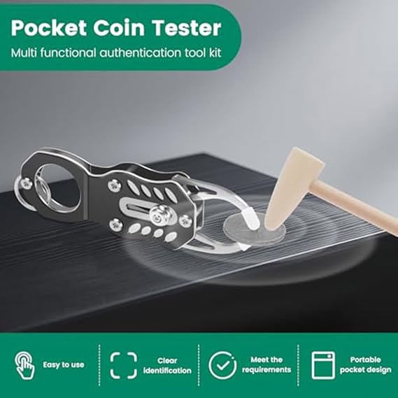 Coin Tester Kit with Advanced Resonance Authentication for Gold and Silver, for Precious Coin Tester and Pingcoin Systems
