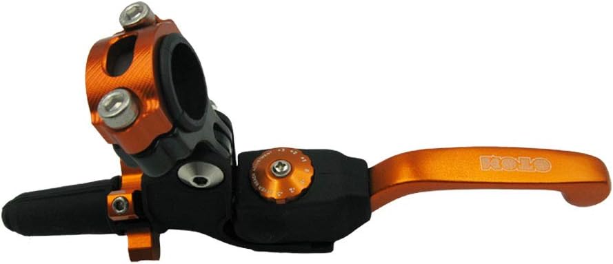 OTOM Universal Motorcycle Aluminum 7 Gear Foldable Clutch Lever Adjustable Handle Clutch 7/8" 22mm for Dirt Bike Mini Bikes ATV Scooter (Orange)