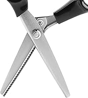 Vista 7 de Pinking Shear Tela de acero inoxidable Tijeras redondas/triangulares Herramienta de costura a sastre (0.197 in)