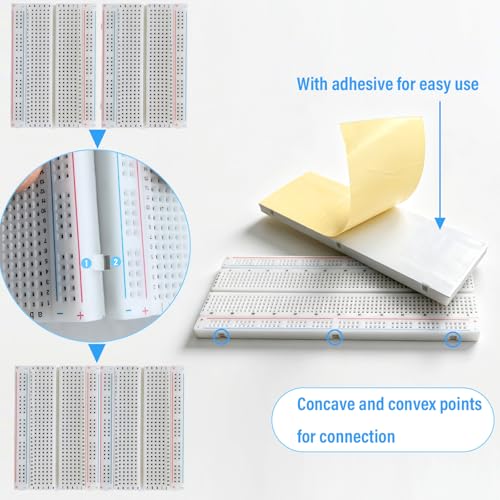 Solderless Breadboard Kit, 4 Boards with 120 Flexible Jumper Wires - Image 4