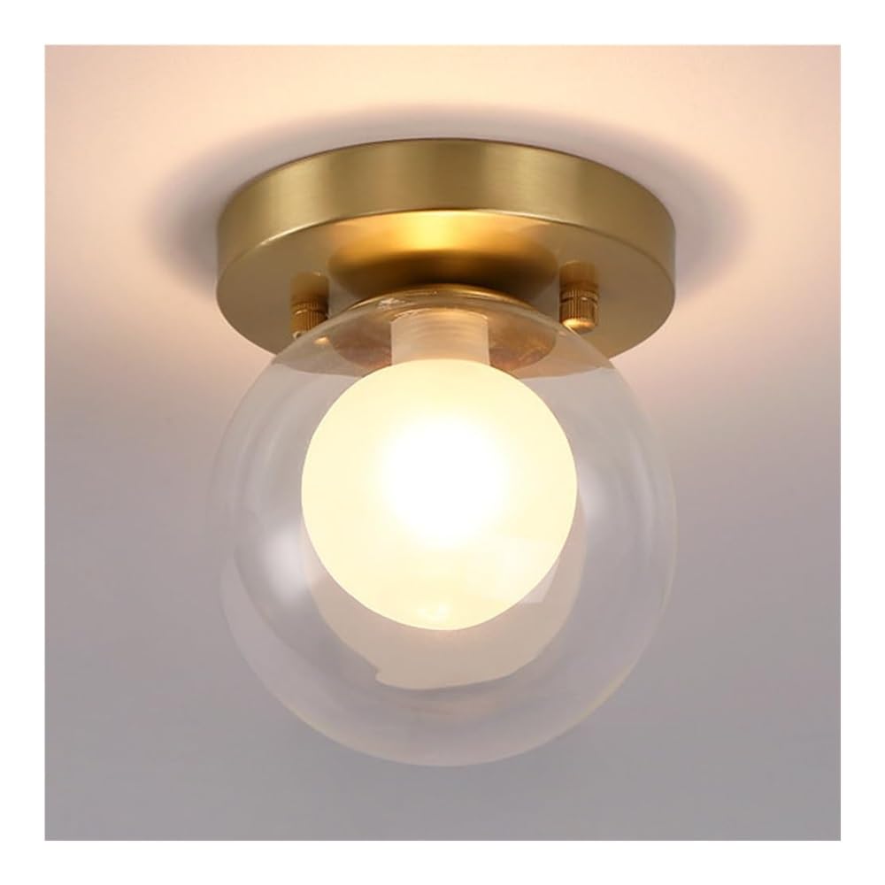 ITOSUI Modern Farmhouse Glass Pendant Lamp Shade Ceiling Light - Simple Semi Flush Mount Light Fixture for Hallway, Corridor, Kitchen, Entryway, Bedroom(D)