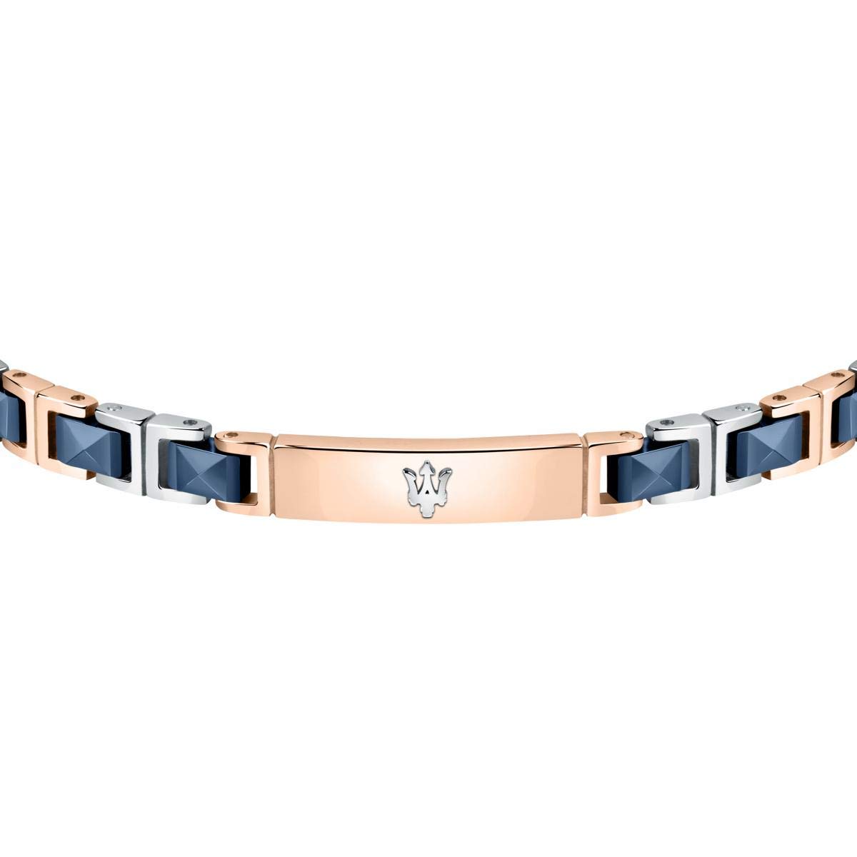 Maserati Jewels Herrenarmband, 22 cm, aus Edelstahl, Keramik, PVD - JM420ATI05