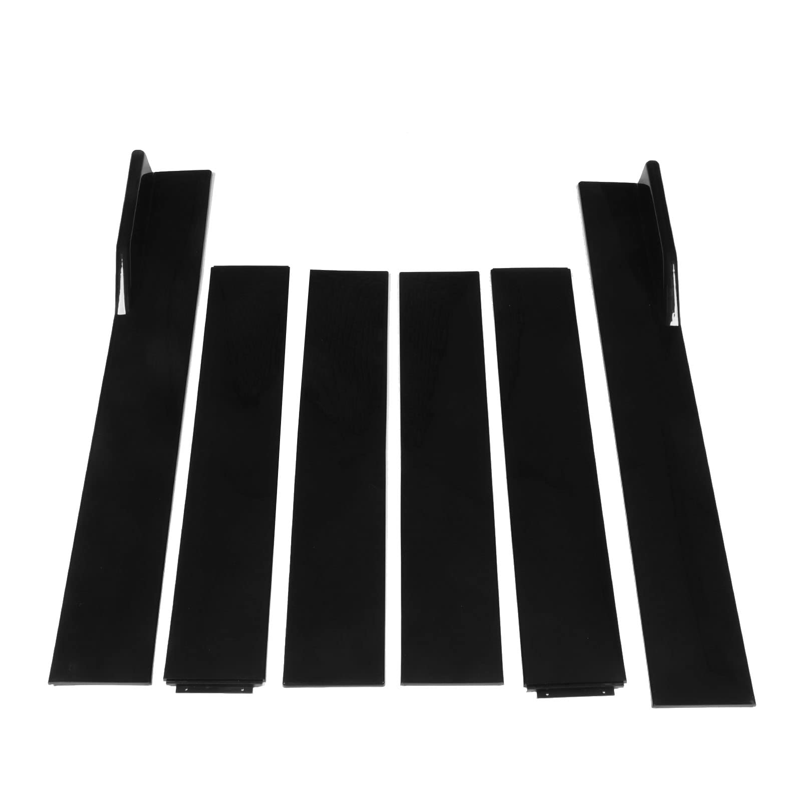 Faldón Lateral Universal, 6 uds. ABS Negro Flexible de Alta Dureza Antiarañazos Exterior Lado Inferior Inferior para Automóvil