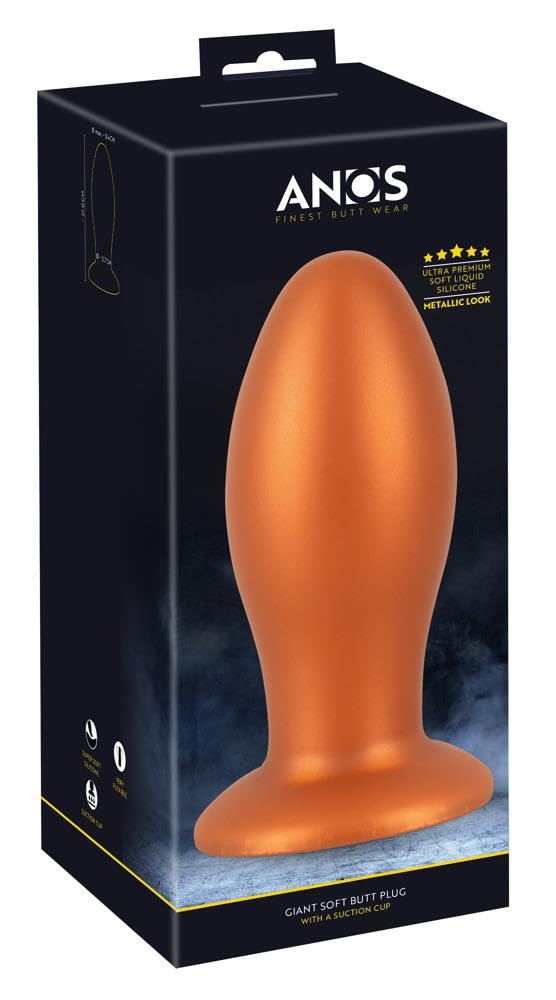 Anos Soft Butt Plug With Suction Cup Braun
