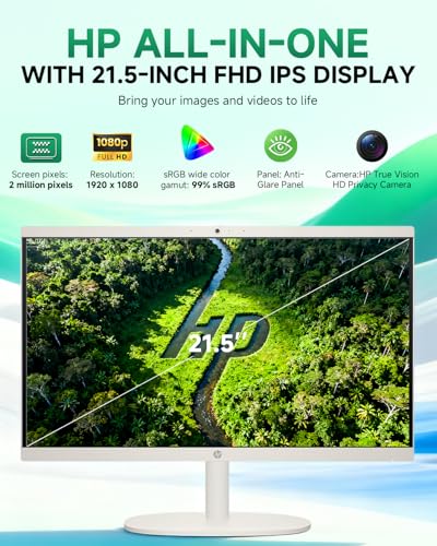 HP All in One Desktop Computer for Home, Intel Celeron J4025, 21.5 inch FHD Anti-Glare, Wi-Fi 6, 16 GB DDR4, 512 GB SSD, Compact All-in-One PC, Wired KB & Mouse, Windows 11 Pro - Image 5