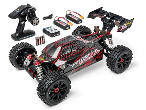 Potente motore brushless - Equipaggiato con il set brushless HOBBYWING da 100 A 4S, questo modello RC raggiunge gli 80 km/h, ideale per le corse ad alta velocità e le avventure off-road ricche di azione.