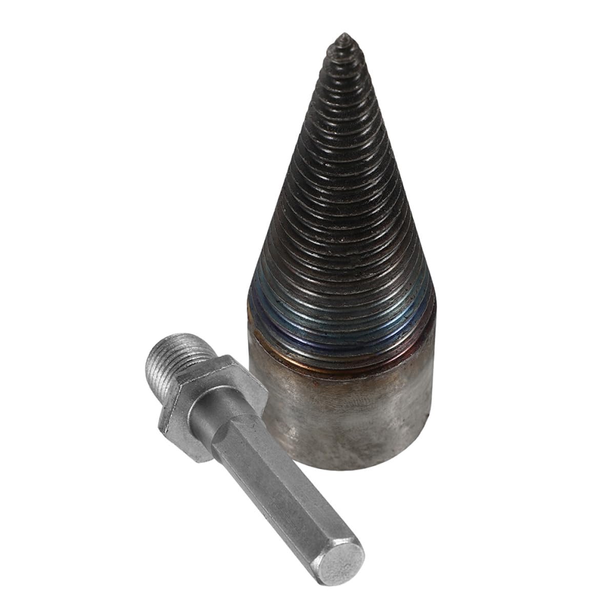 VALICLUD Punta Spaccalegna da 42 Mm per Trapano Elettrico, Punta da Trapano in Acciaio al Carbonio per Legna da Ardere, Accessorio per Spaccalegna per Uso Intensivo e Rapido in Giardino