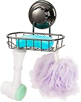 Vista 1 de SANNO Soporte de jabón con ventosa con ganchos, bandeja ahorradora de jabonera, soporte para esponja de jabón para pared de ducha, baño, bañera