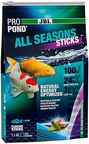 JBL PROPOND All Seasons Sticks 1,1kg (6 L) | Ganzjahresfutter Sticks für alle Teichfische | Gesunde & ausgewogene Ernährung | Schwimmend | ab 10 °C