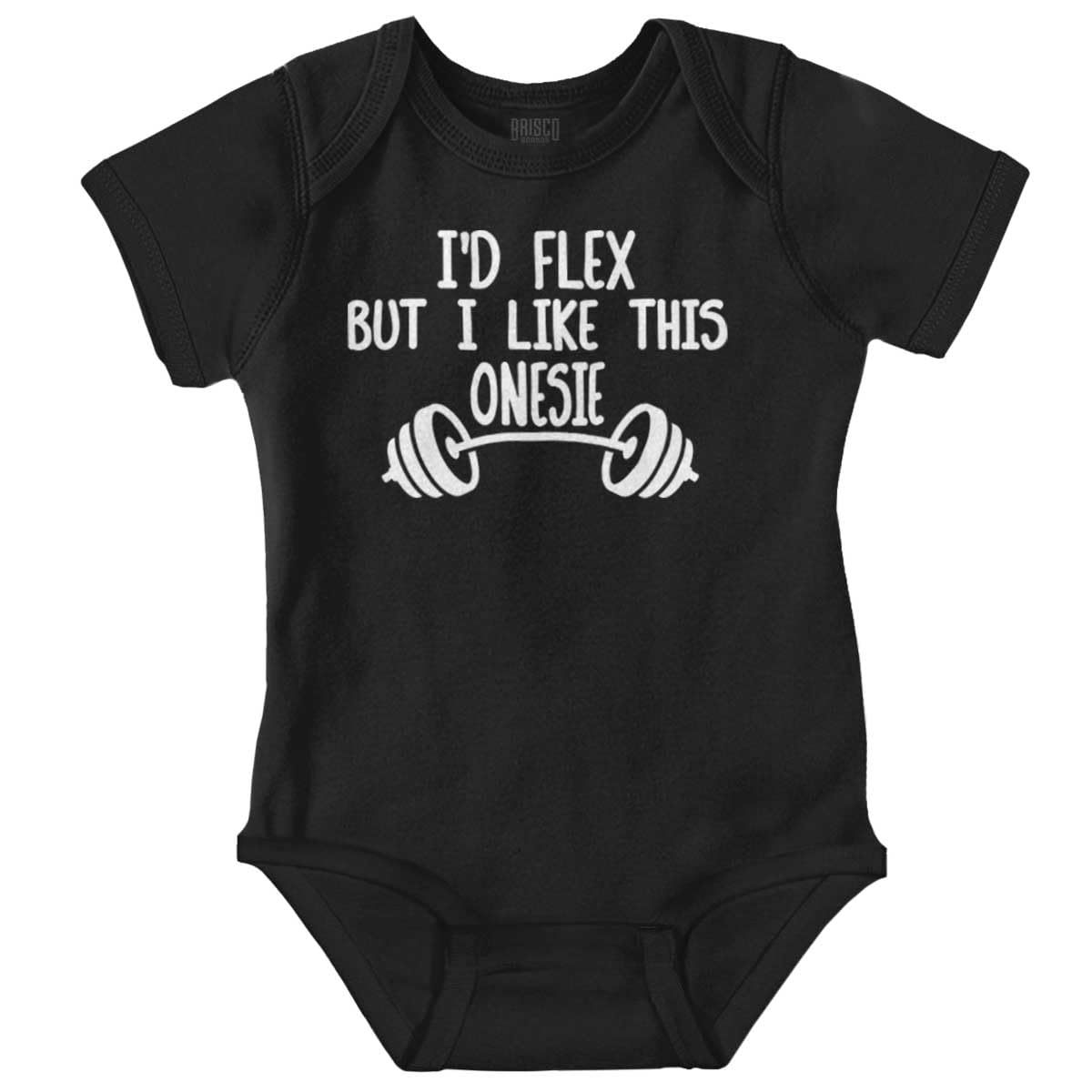 Brisco Brands I'd Flex But I Like This One Piece Baby Bodysuit Jumper Boys
