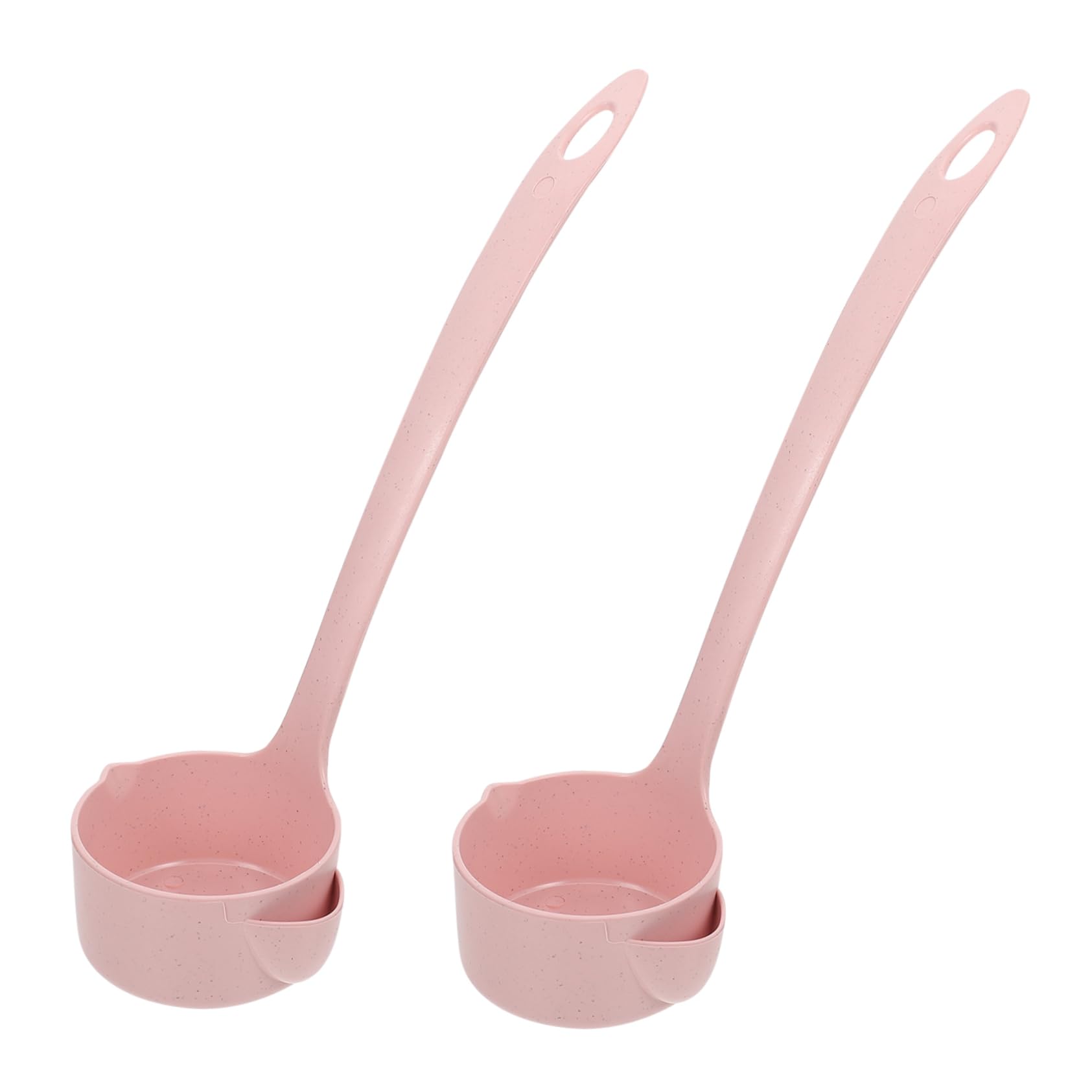 Alipis 2Pcs Wheat Straw Oil Filter Soup Spoon Kitchen Supply for Hot Pot Creative Design Convenient Hanging and for Home Cooking