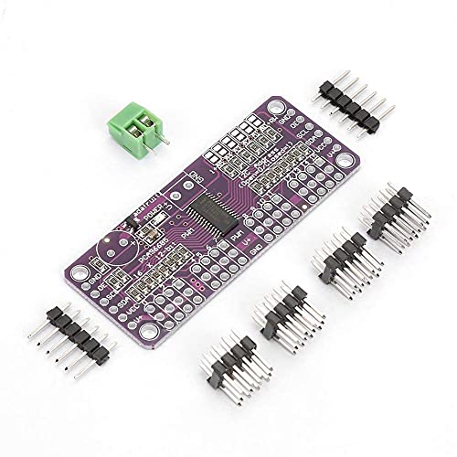 Servo Driver for, I2C Interface 16 Channel Servo Driver, 25MHz Internal Crystal Oscillator Durable for School Home Experiment
