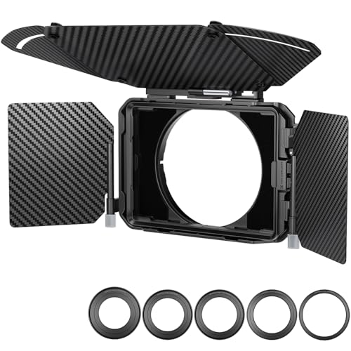 Sistema di Filtro Versatile e Sicuro: La scatola matte può contenere due filtri da 4x5,65 pollici e include un meccanismo di blocco sicuro. È compatibile con vari tipi di filtro. È possibile utilizzare contemporaneamente un filtro circolare e un filtro da 4 x 5,65”.