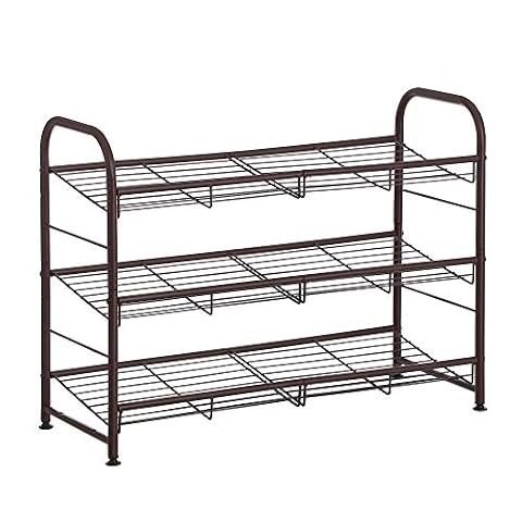 Songmics Home SONGMICS Shoe Rack, 3 Tier Shoe Organizer for Closet, Holds up to 12 Pairs of Shoes,… — $23.38 (10% off)