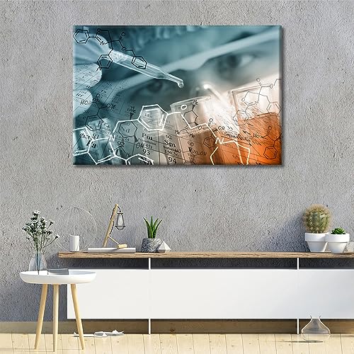 Image of Medical Examination Pictures Large Wall Art Chemical Equations and Periodic Table Background Wall Prints Posters & Prints 1 Panels Paintings Giclee Print Gallery Packaging Artwork (24 inch Wx36 H)
