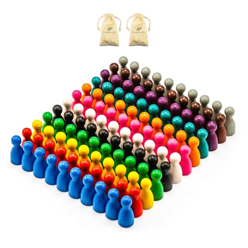 Waldfelsen® Semicono: 120 semiconos de madera de haya en doce accesorios para juegos de mesa