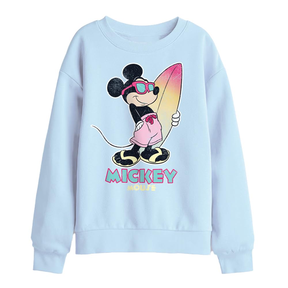 Sweat Disney Mickey Mouse Enfant Bleu Clair Pull Confortable 12-13 Ans - 5