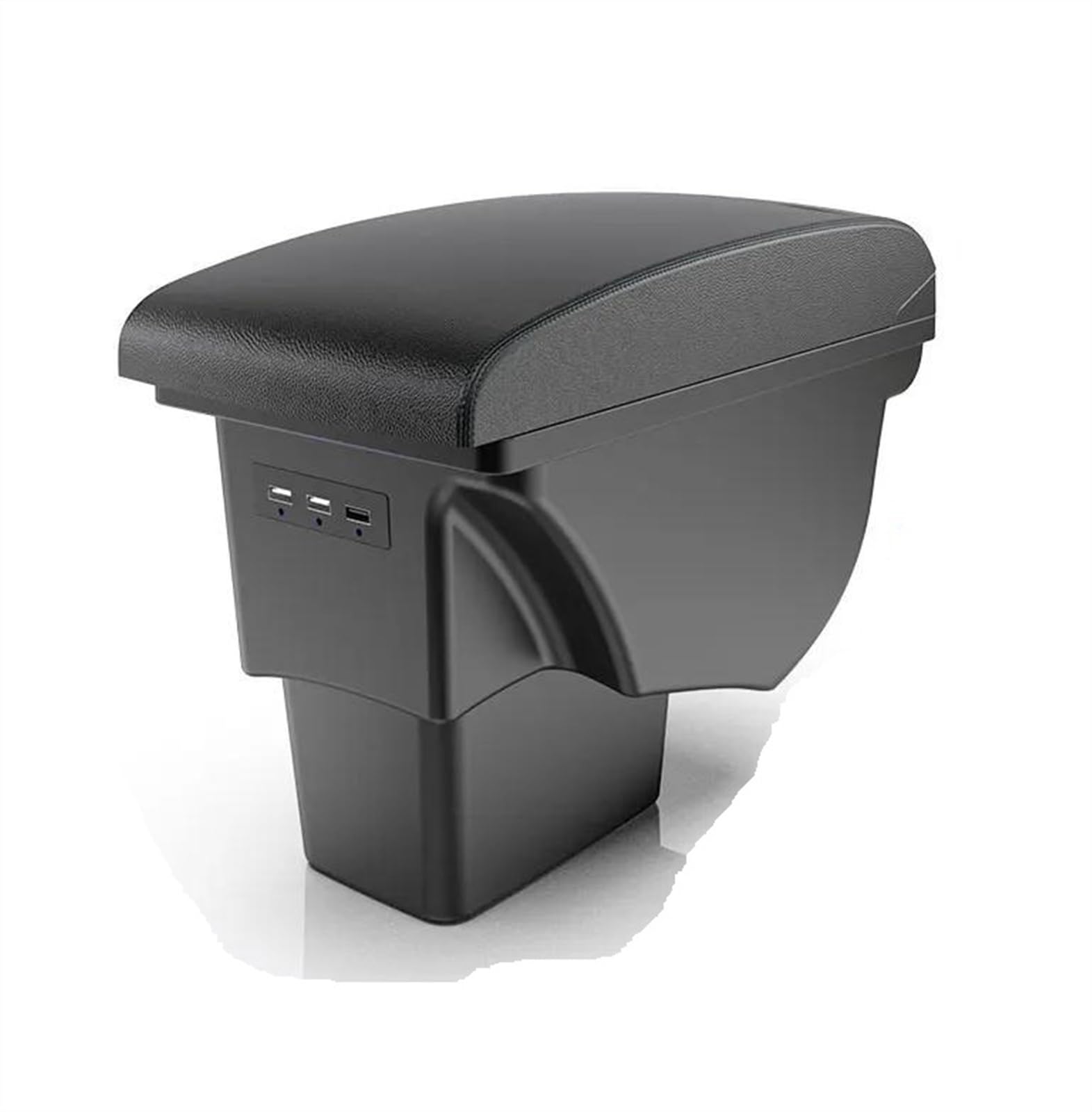 NOHEEU Armrest Box With Multifunctional Support PU Upholstered Car Interior Modification Accessories For Soul 2009-2013(A2 Black line Corium)