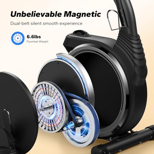 MERACH Recumbent Exercise Bikes for home, Light Commercial High-end Recumbent Bike for Seniors Adults, Magnetic Recumbent Exercise Bike with Smart Bluetooth and Exclusive App, LCD, Heart Rate Handle