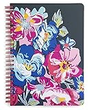 Vera Bradley Floral Mini Spiral Notebook, College Ruled Paper, 8.25' x 6.25' with Pocket and 160...