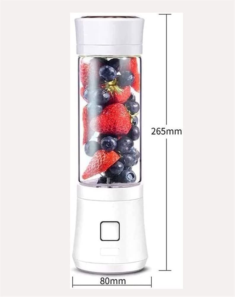 Przenośny blender - blender osobisty, mini blender z ładowaniem przez USB, 6 ostrzy, blender ręczny do uprawiania sportu, podróży, na siłownię, do kuchni (kolor: zielony) (zielony)