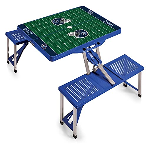Image of Picnic TIME NFL Football Field Folding Picnic Table, Camping Table, Outdoor Table with Umbrella Hole
