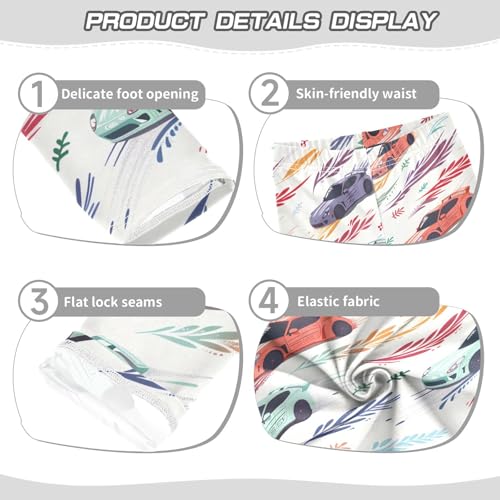 Colorful Sports Car Girls Leggings Soft Stretch Workout Yoga Dance Pants for Kids Casual Tights3