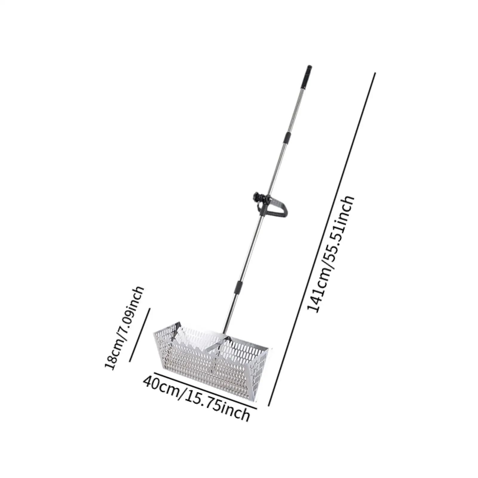 Rastrillo per pulci di sabbia Rastrello for sabbia, setaccio for , comodo manico telescopico di grandi dimensioni, setacciatura multifunzionale, facile pulizia, paletta in acciaio al carbonio(Type 2)